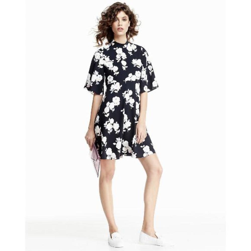 KATE SPADE NEW YORK Black Whimsies Posy Floral Swing Dress Size 4 NWOT